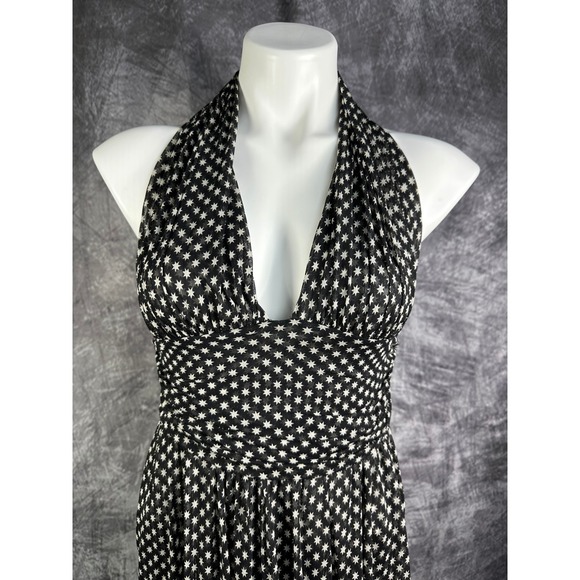 Diane Von Furstenberg Dresses & Skirts - Diane von Furstenberg 100% Silk Anais Halter Dress Women 6 Sm Black Star Print